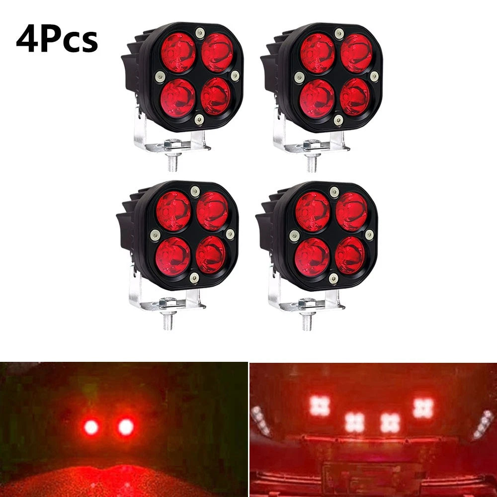 4Pcs 3" LED Work Light Spot Flood Cube Pods for Truck