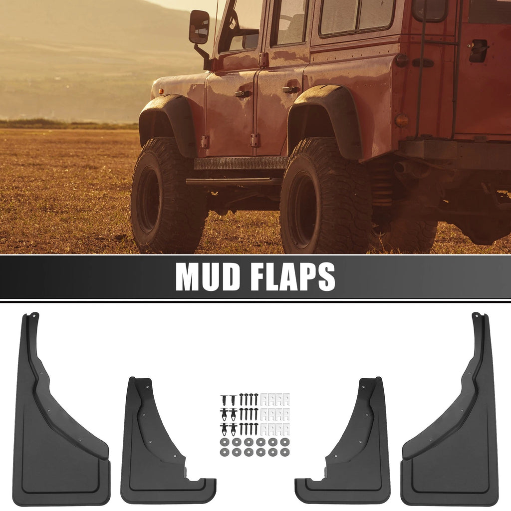 Front Rear Mud Flaps Splash Guards Black Set for Ford Bronco Sport (2021–2024)