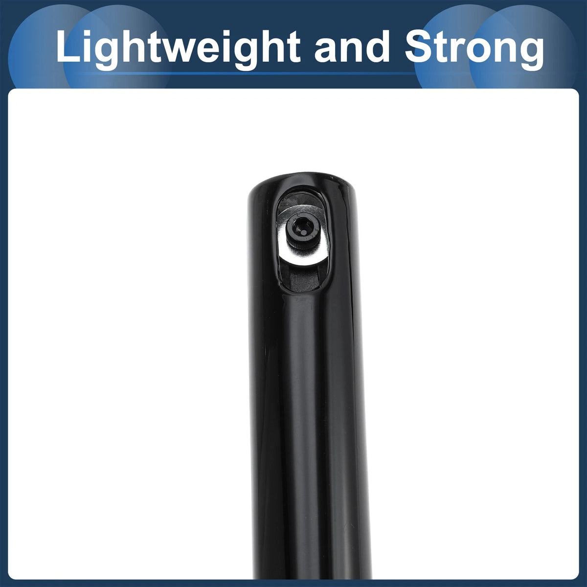 Bike Seat Post 31.6mm for Adjustable Angle (Gloss Black, 330mm)