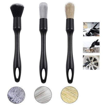 3Pack Car Detail Brush Set for Auto Detailing Cleaning Tools