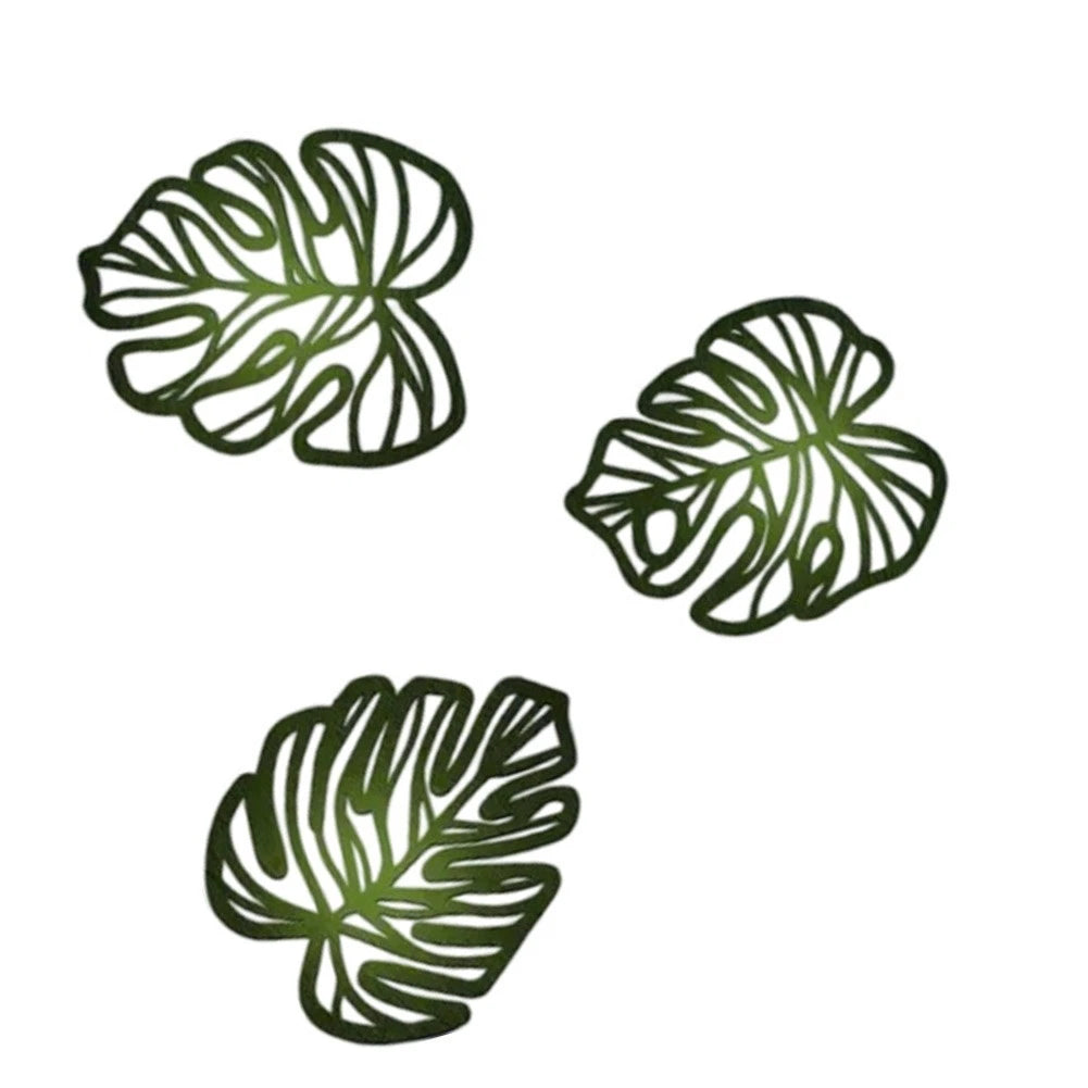 Set of 2 Metal Palm Leaf Wall Art for Living Room Decor
