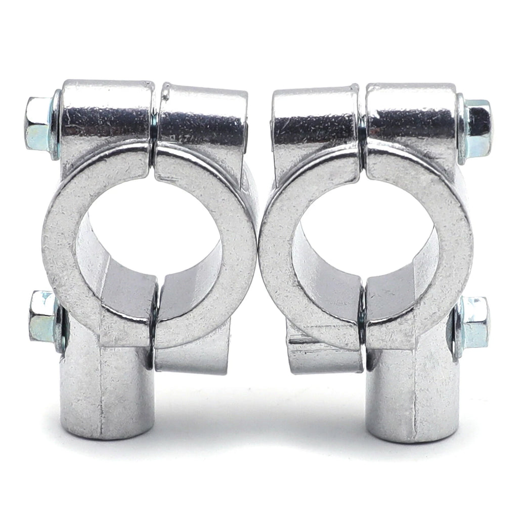 7/8" 22mm Motorcycle Handlebar 10mm Mirror Thread Mount Clamp Adaptor