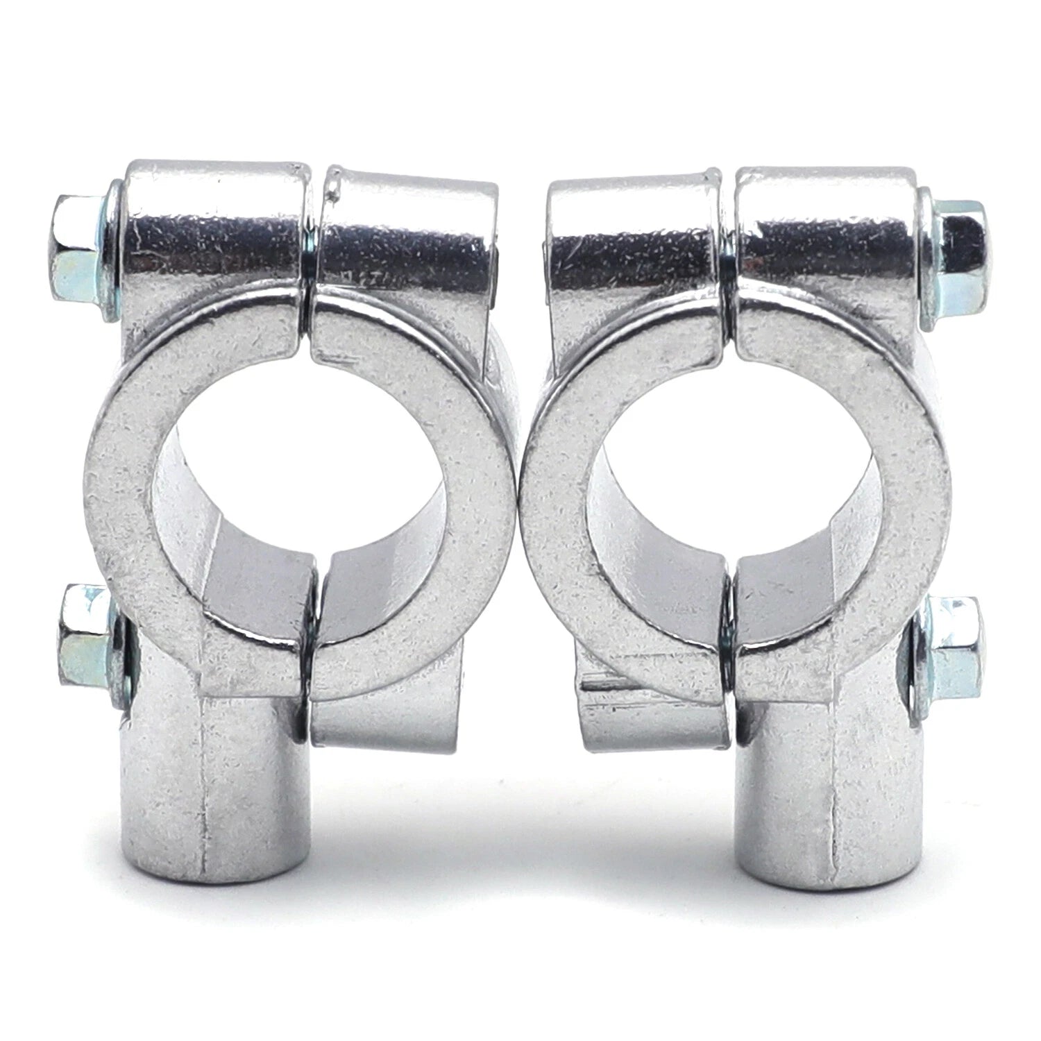 7/8" 22mm Motorcycle Handlebar 10mm Mirror Thread Mount Clamp Adaptor
