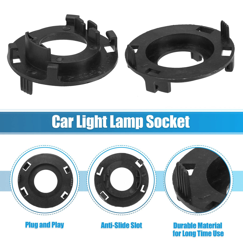 2PCS H7 LED Headlight Bulb Retainers Holder Adapter for Hyundai Mistra (2017–2017)