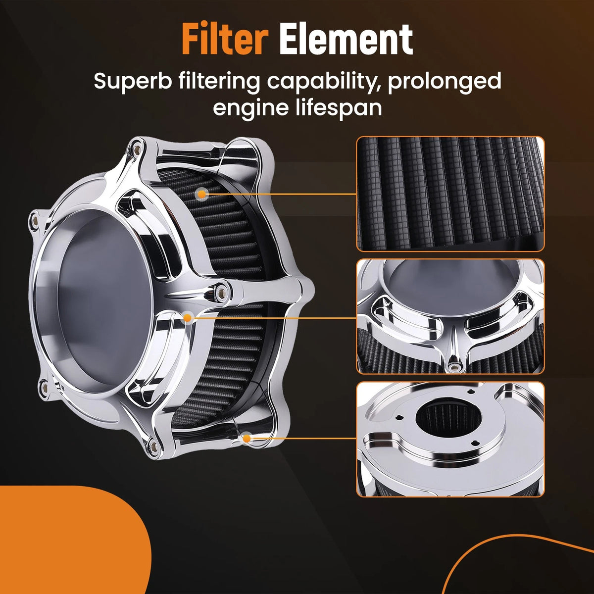 Air Cleaner Assembly for Harley Street Glide Road Glide (2008–2016) Black
