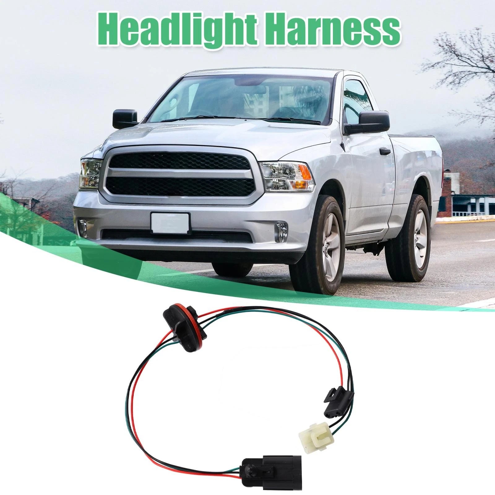 Headlight Lamp Wiring Harness for Dodge Ram 1500 2500 3500 4500 (2013–2018)
