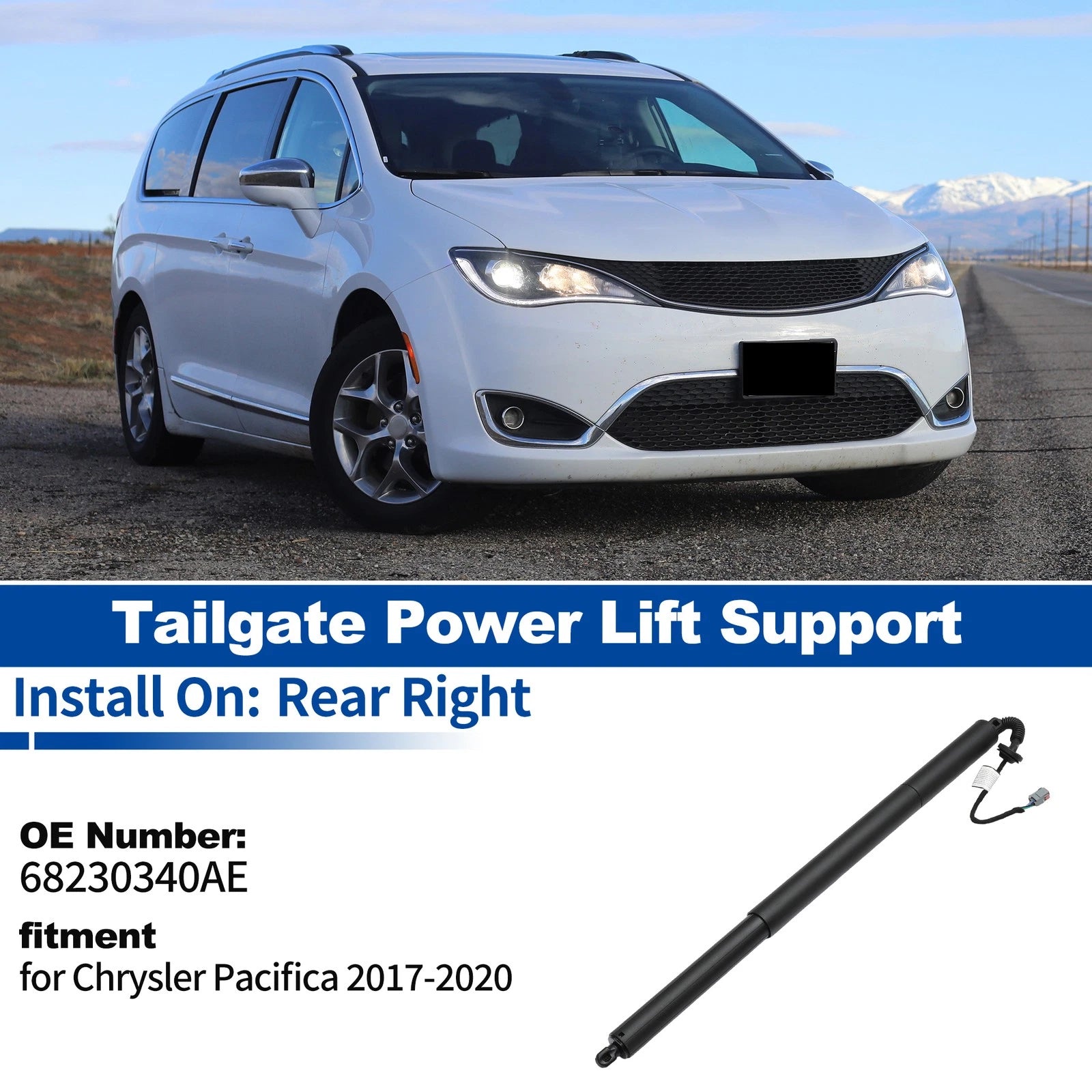 Rear Right Tailgate Power Lift Support for Chrysler Pacifica (2017–2020) 68230340AE