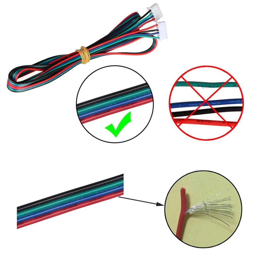 2M Stepper Motor Extension Cord for 3D Printer (4 Pin, 6 Pin)