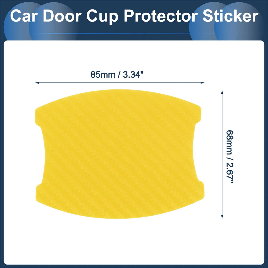 3D Car Door Handle Scratch Protector for Universal Vehicles (68x85mm)