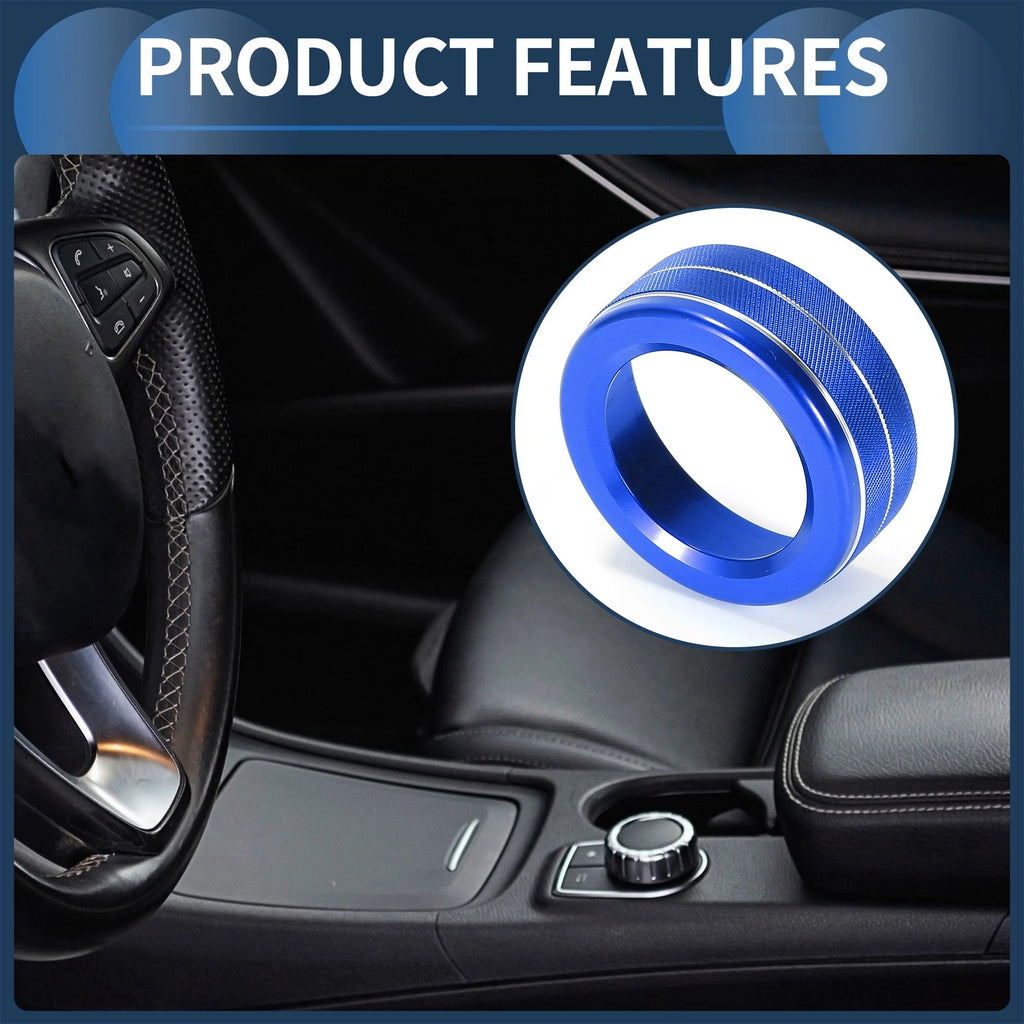 Center Console Media Knob Cover Replacement for Mercedes-Benz A B E GLK (2012–2015)
