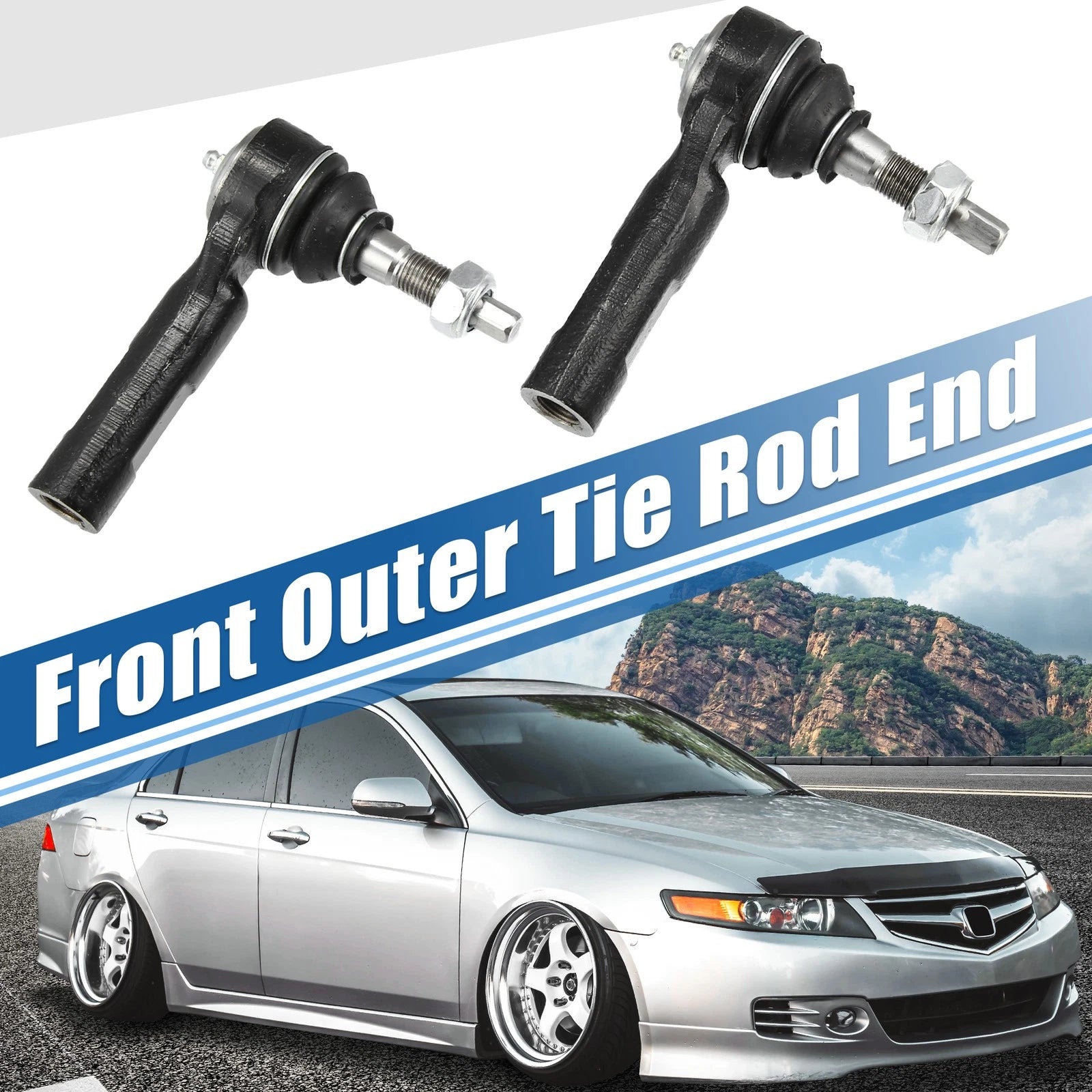2X Front Outer Tie Rod End Link for Chrysler 300 (2005–2010) Dodge ES3571