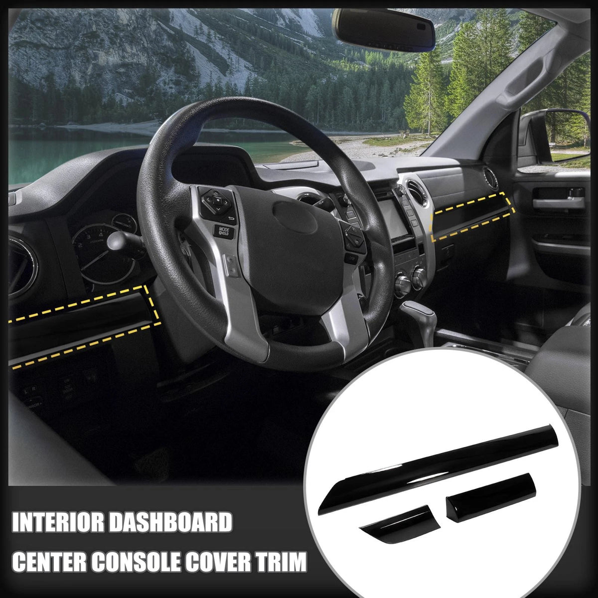 Dashboard Center Console Cover Trim Kit for Toyota Tundra CrewMax (2007–2021)