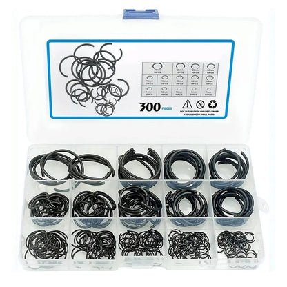 300PCS Carbon Steel Internal Snap Rings Set (7mm-20mm)