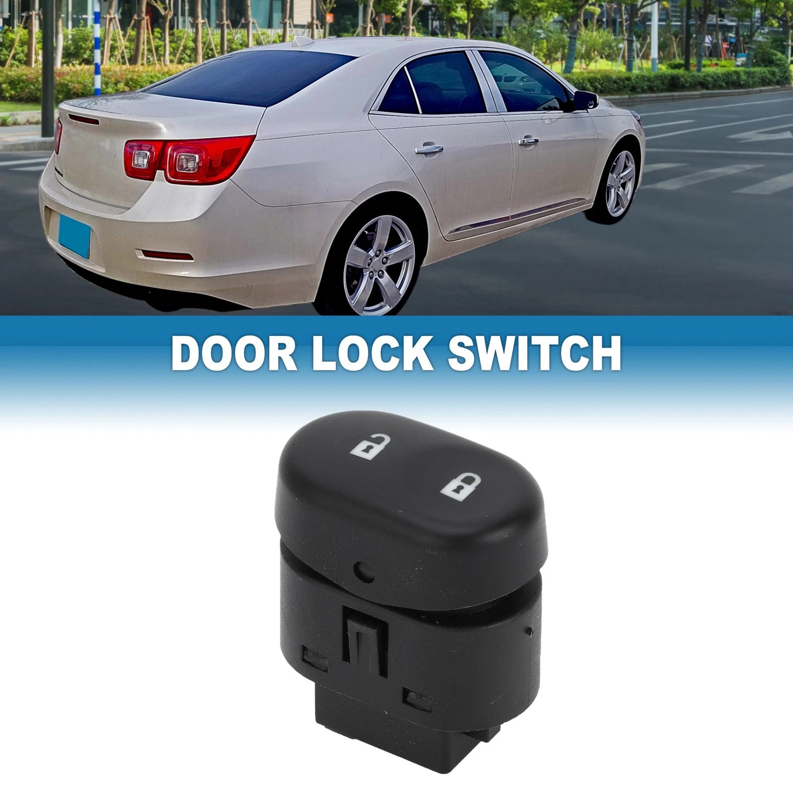 Car Door Lock Switch for Chevrolet Malibu (2008–2009) Plastic Metal