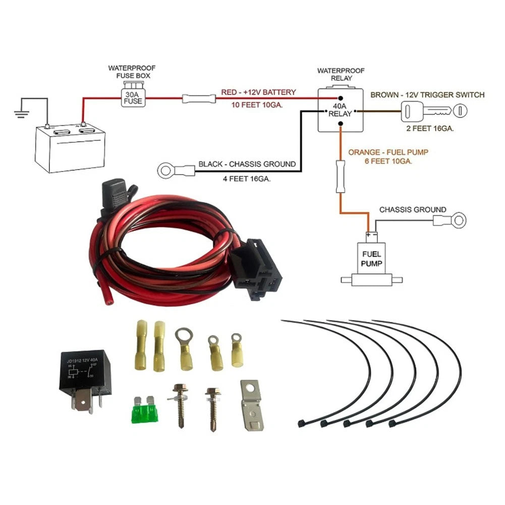 Electric Fuel Pump Relay Kit for Heavy Duty Applications