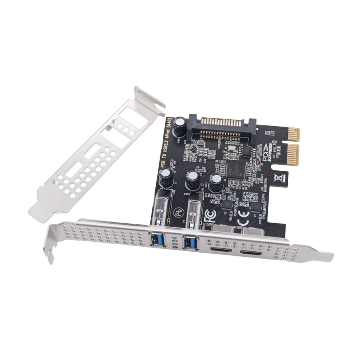 PCI Express to USB Adapter Card with 15Pin SATA Power Interface