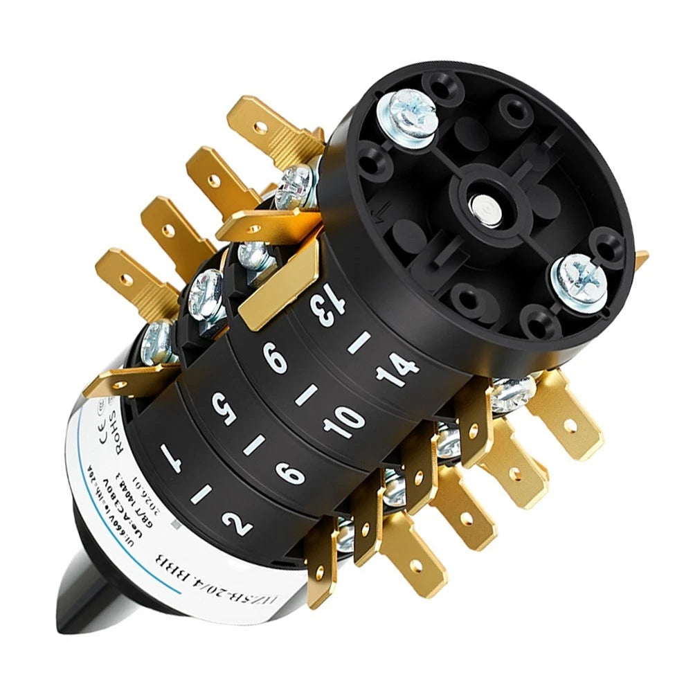 7-Pos Rotary Switch HZ5B 20/4.BBB for AC380V 20A Applications