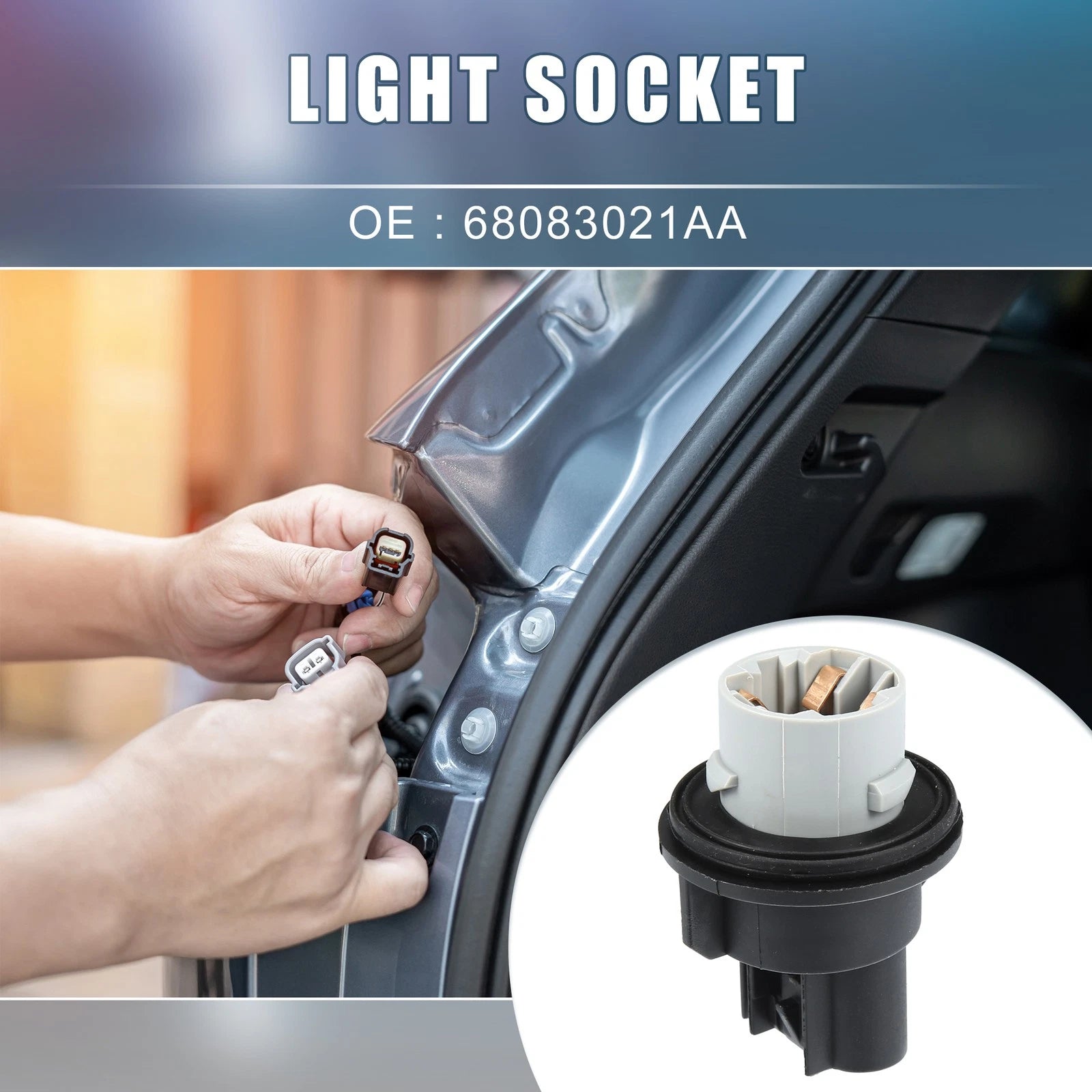 2X Turn Signal Light Bulb Socket Holder 68083021AA for Ram 1500 (2009–2012)