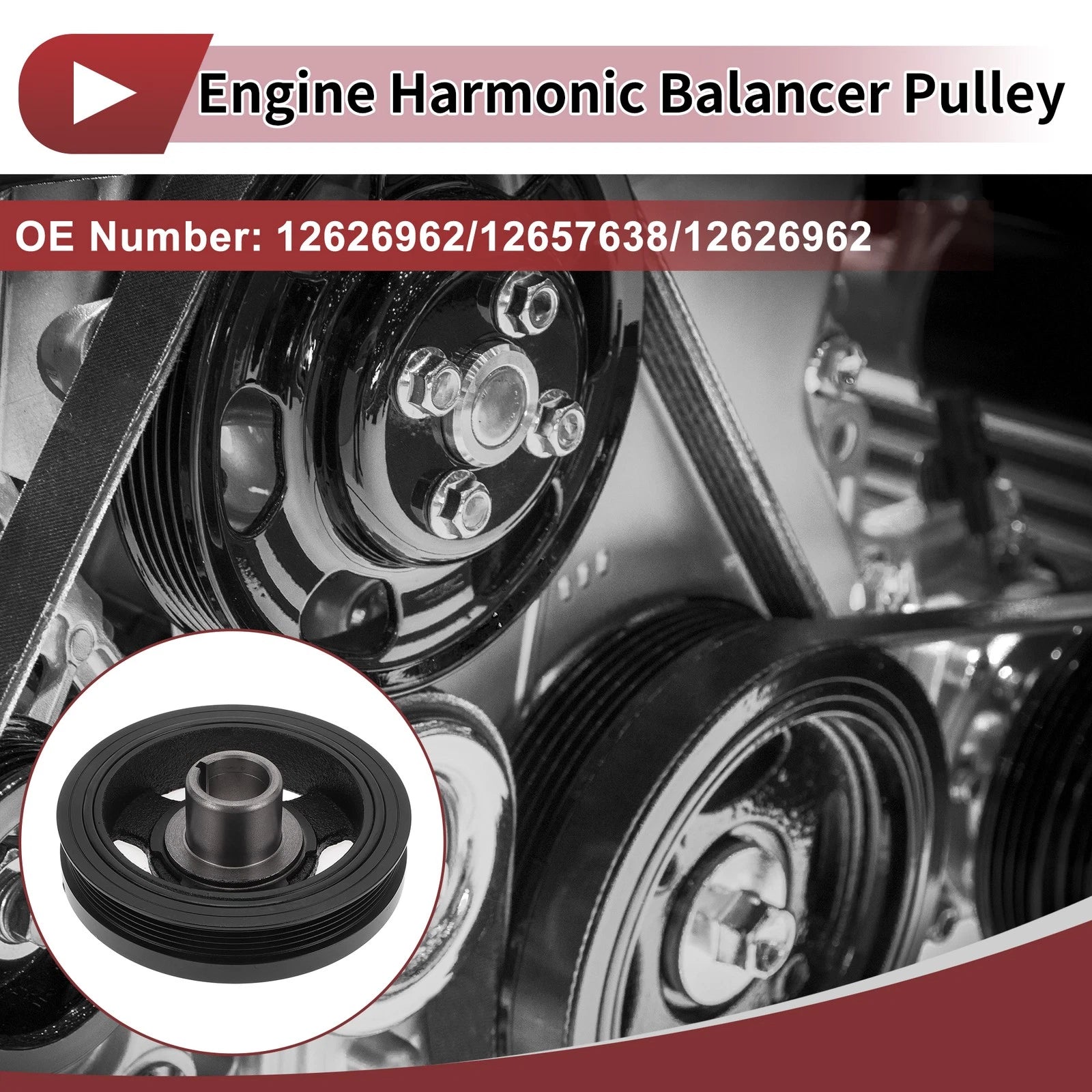Engine Harmonic Balancer Crankshaft Pulley for GMC Terrain 2018–2020
