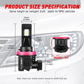 H11 LED Headlight Low Beam Bulbs for Multiple Vehicles (6000K, 10000LM)