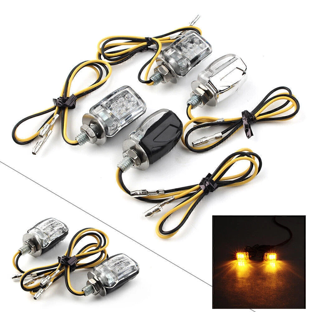 LED Motorcycle Turn Signal Indicator Light Blinker Lamp Universal