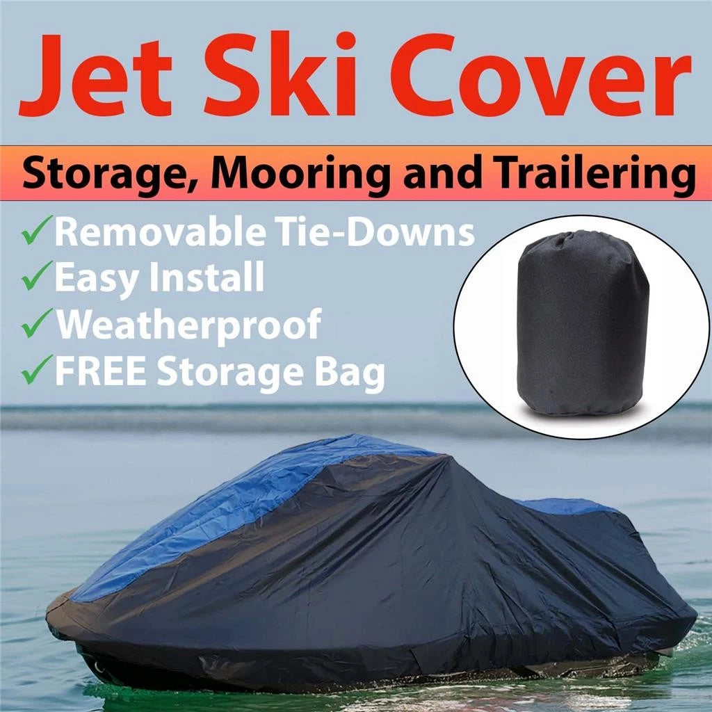 PWC Jet Ski Cover for Sea Doo GTS (1994–1997) 420 Denier Black Blue
