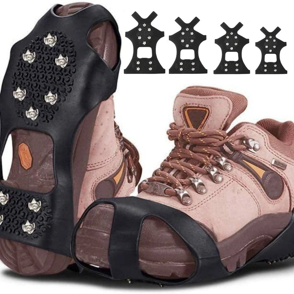 10-Tooth Ice Cleats Crampons for Ice Hiking Winter Running (No Part Numbers)