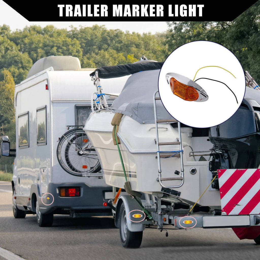 Oval Side Marker Light Replacement for RV Truck Boat Yellow (2010–2026)