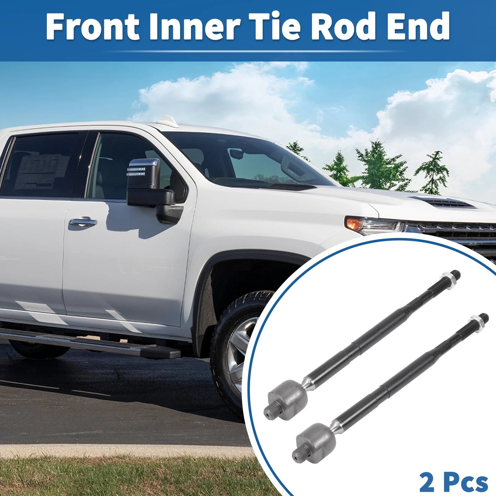 2pcs Front Inner Tie Rod End Links for Chevrolet Equinox GMC Terrain (2010–2017)