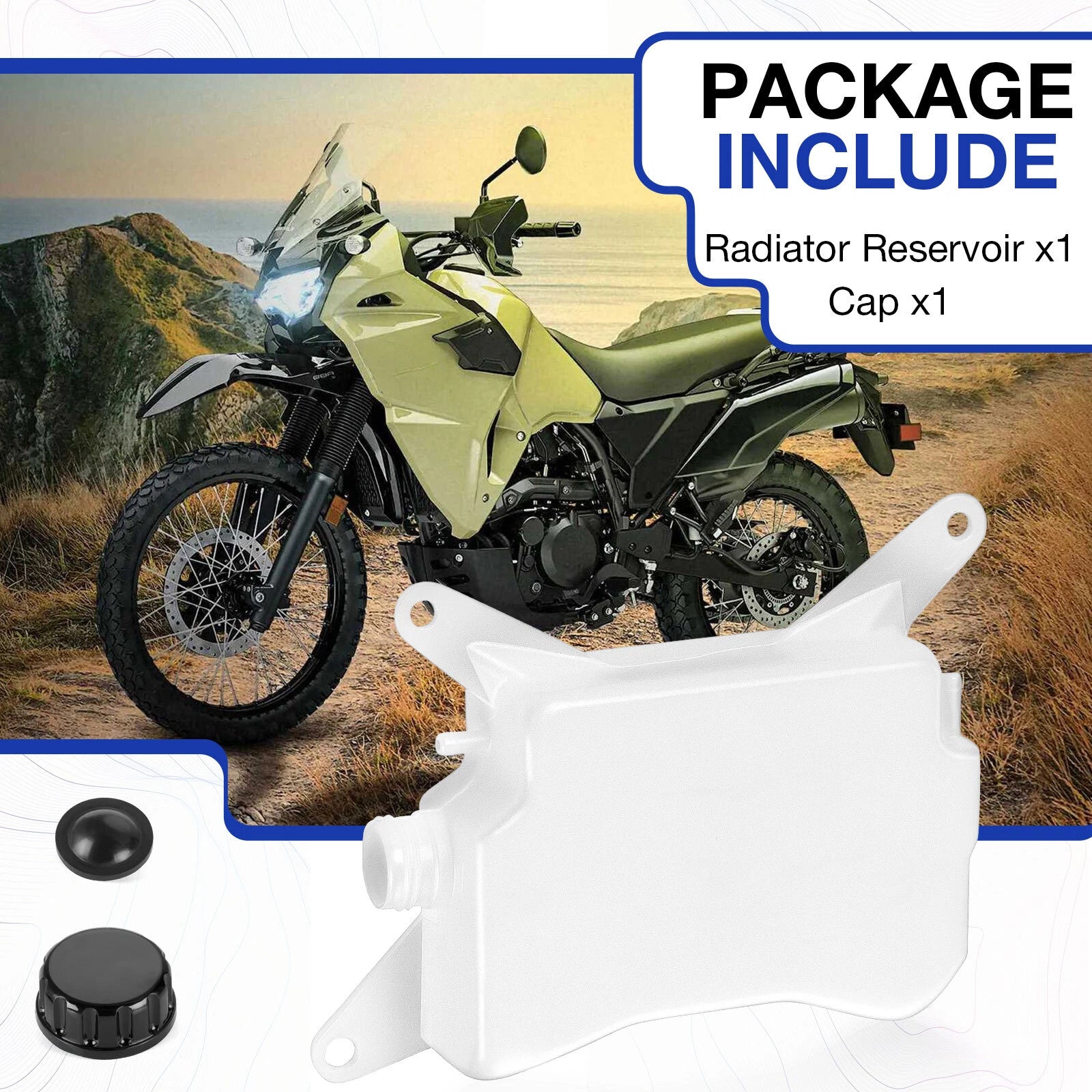 Reservoir for Kawasaki KLR650 KLR 650 KL650 (1987–2010) 43078-1083