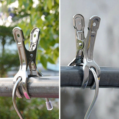 6X Stainless-Steel Heavy Duty Beach Towel Clips