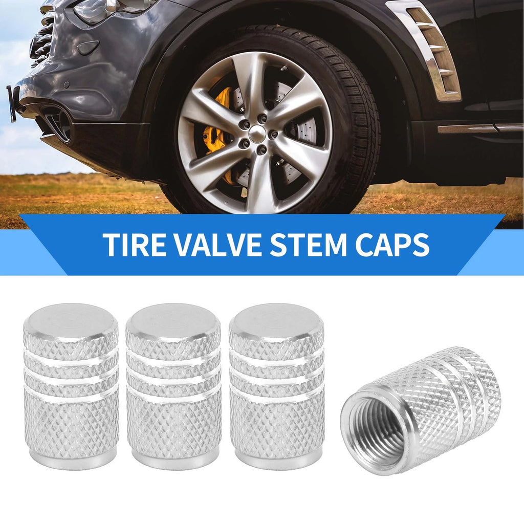 Tire Valve Stem Caps Wheel Valve Cap Replacement for SUV Bike RV (17mm)