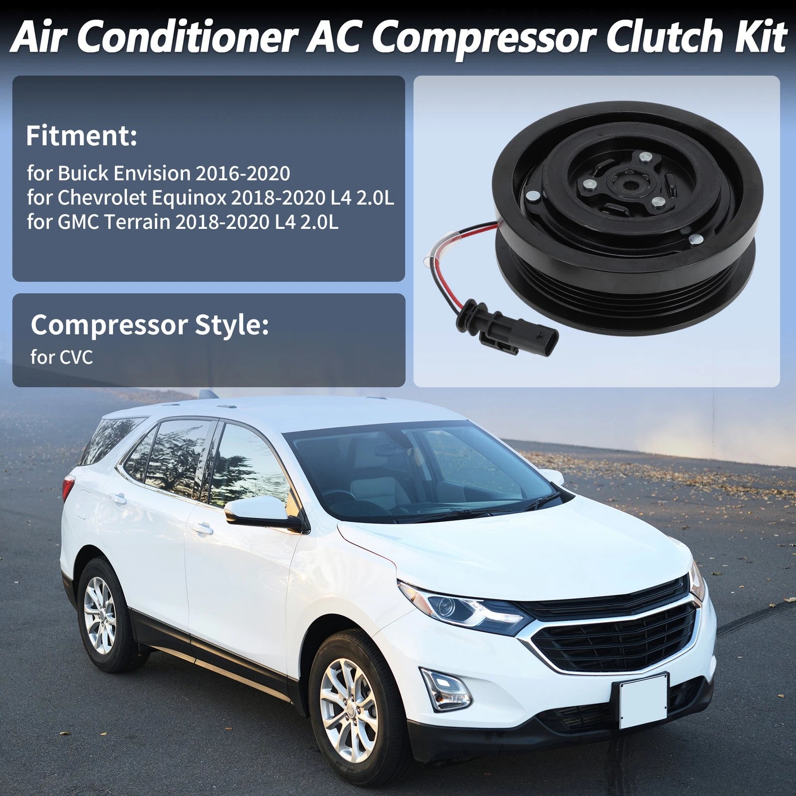 AC Compressor Clutch Kit Replacement for Chevrolet Equinox GMC Terrain (2010–2019)