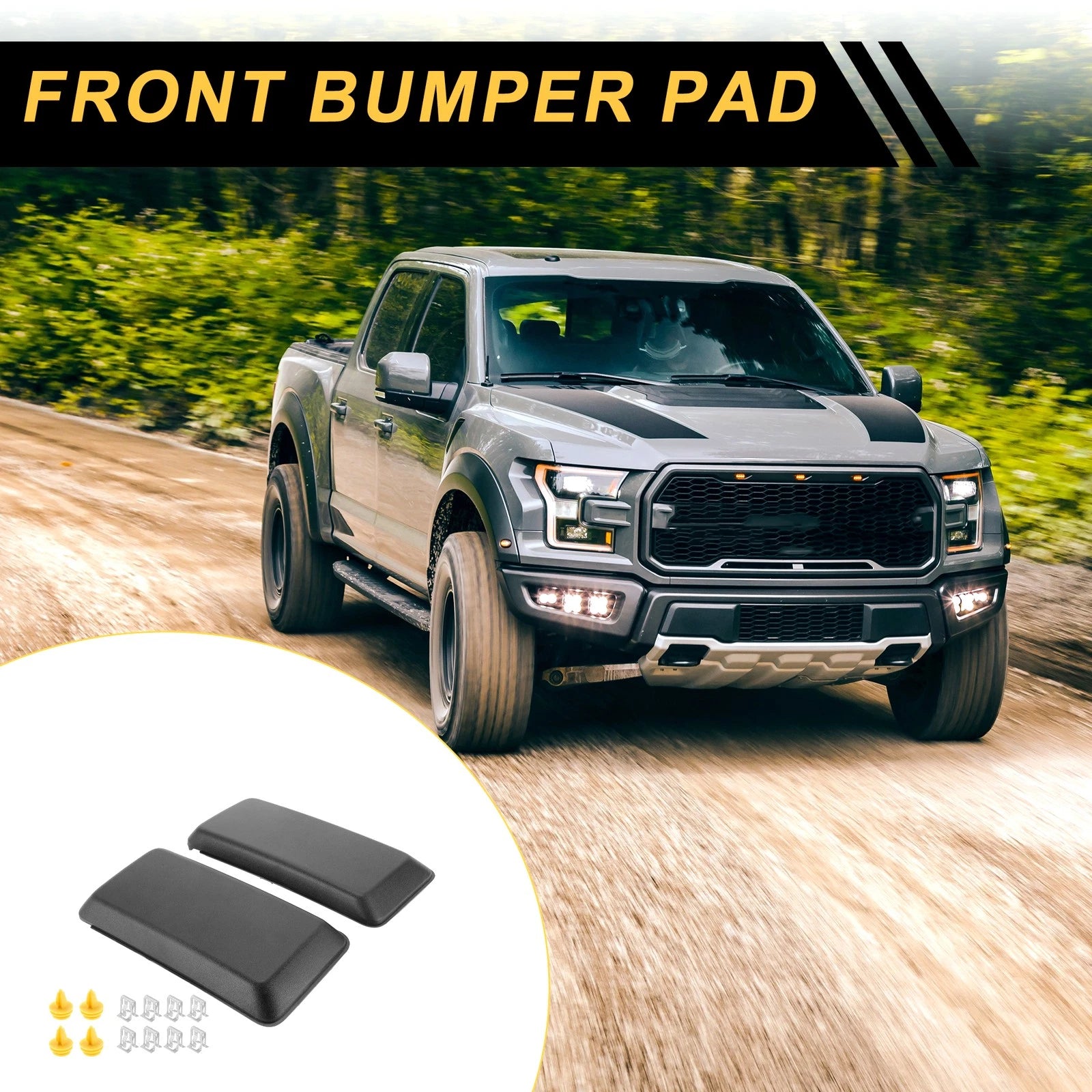 Front Bumper Guards Insert Pads for Ford F-150 (2018–2020) 1 Pair