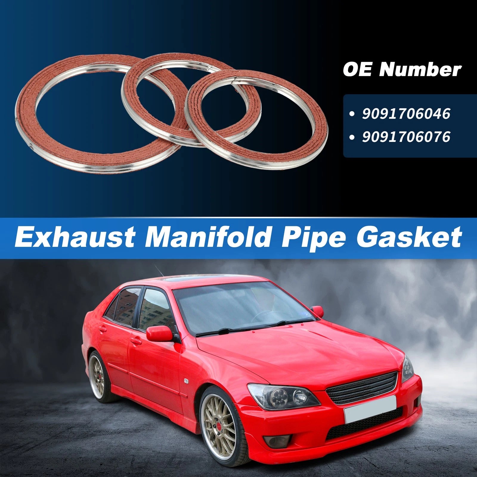 Exhaust Muffler Pipe Gasket Ring for Lexus IS300 (2001–2005)