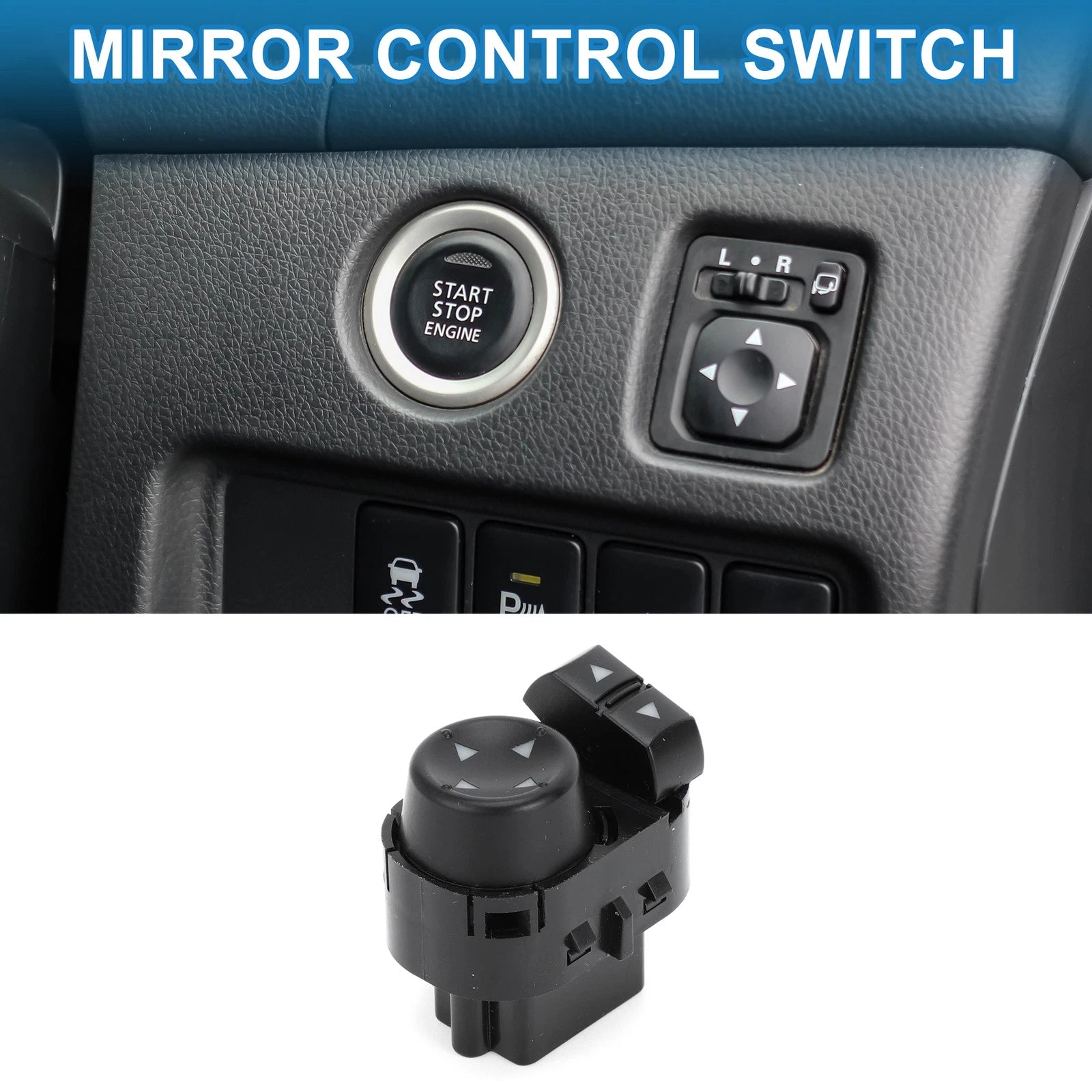 Car Mirror Switch Replacement for Chevrolet Cobalt (2005–2010) Plastic Black