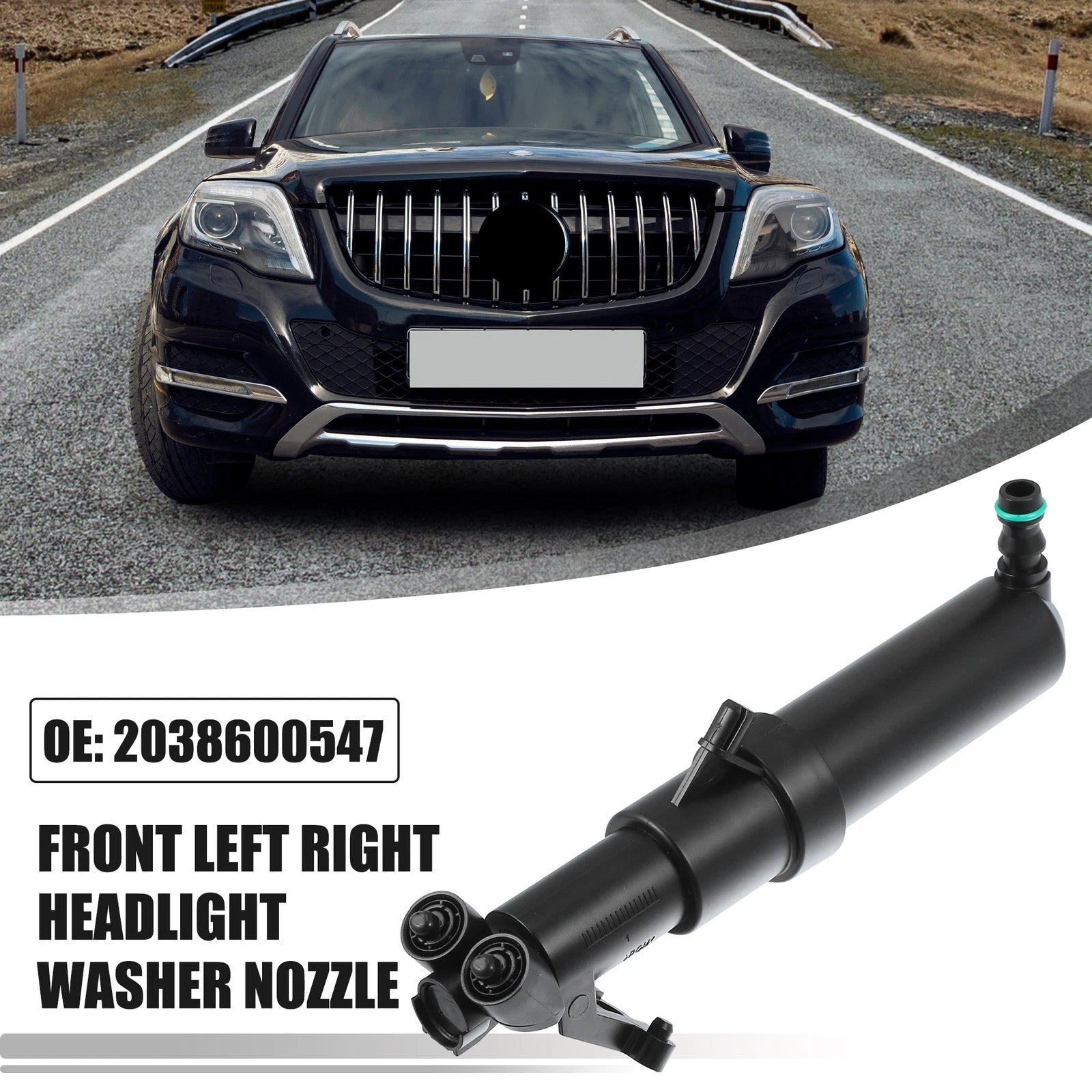 Front Left Headlight Washer Nozzle for Mercedes-Benz C230 (2003–2007)