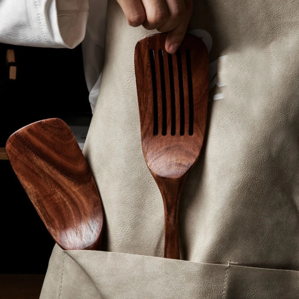 Wooden Cooking Spatula for Kitchen Tool (33 cm)