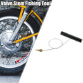 Tire Valve Stem Fishing Tool Puller with Valve Core Remover for Car and Motorcycle