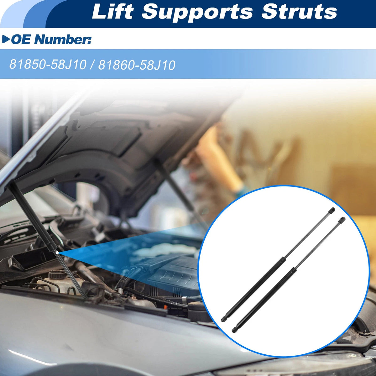 Trunk Lift Supports Struts No. 81850-58J10 for Suzuki Wagon R (2003–2008)