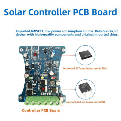 12V 24V Auto Detect PWM Solar Charge Controller with APP and USB 5V