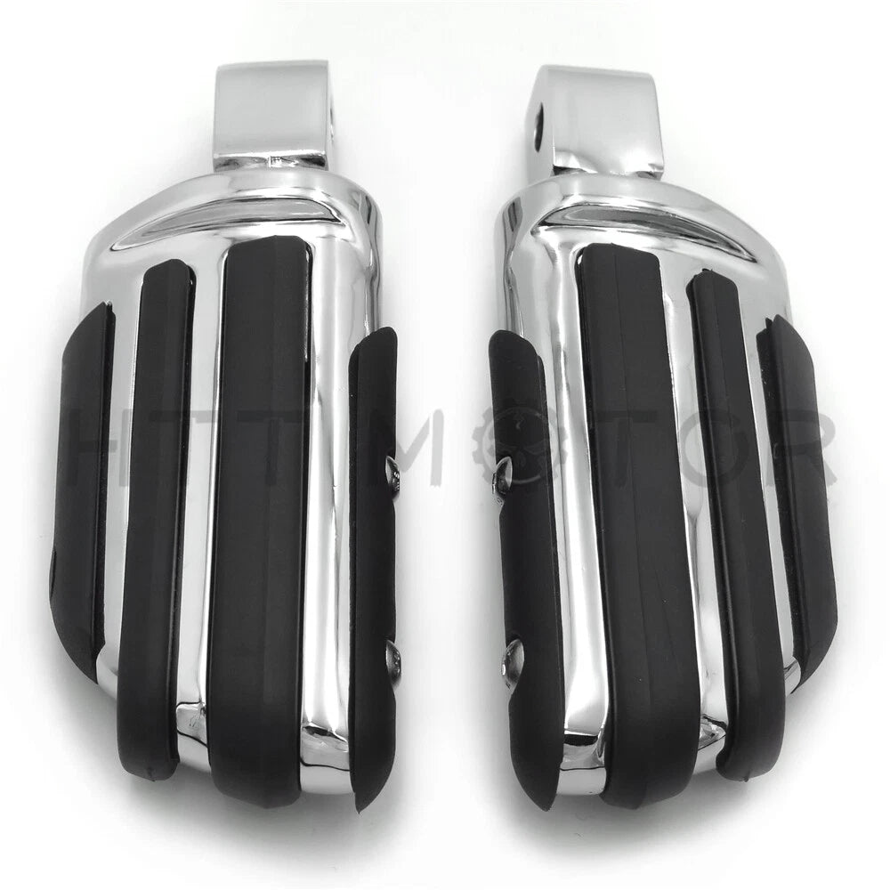 Chrome Rubber Pilot Footpeg Footrest for Yamaha Raider VMAX (2008–2017)