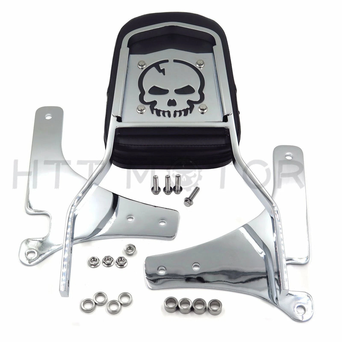 Backrest Sissy Bar w/ Pad for Kawasaki Vulcan 800 Classic VN800 (1996–2005) Chrome