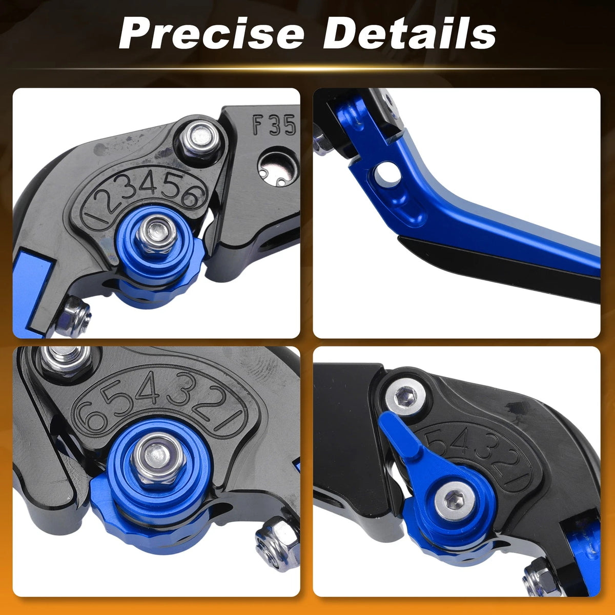 Brake Clutch Levers for Suzuki GSX-R 600 (2006–2010) Black Head Blue Handle