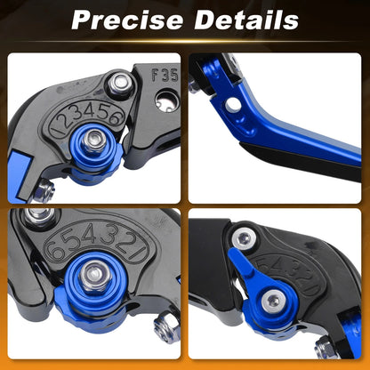 Brake Clutch Levers for Suzuki GSX-R 600 (2006–2010) Black Head Blue Handle