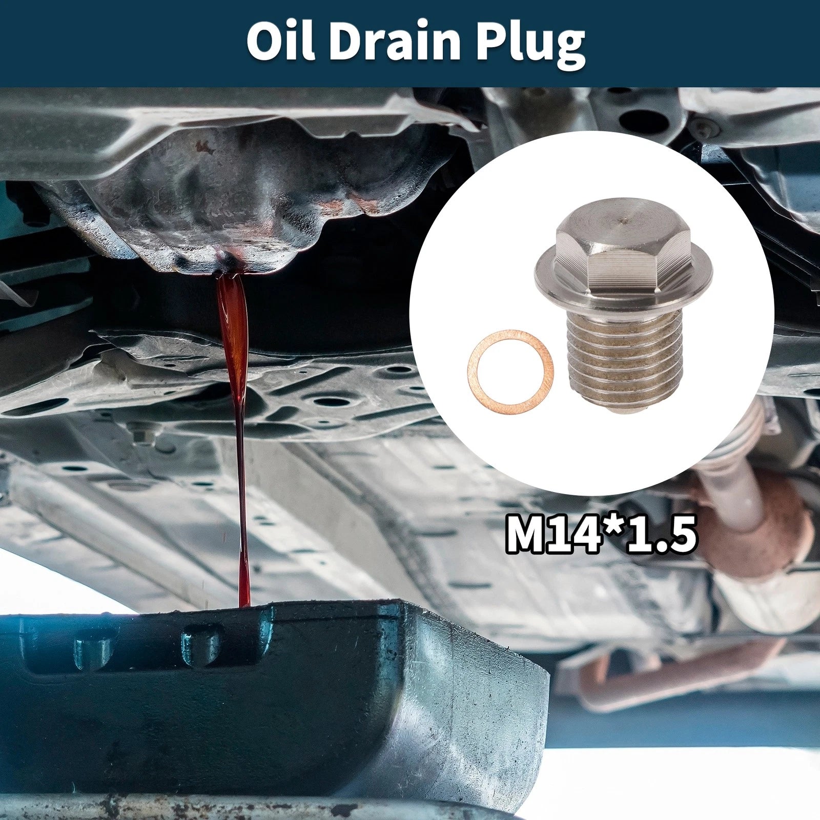 M14x1.5 Magnetic Oil Drain Plug for (1 Pc)