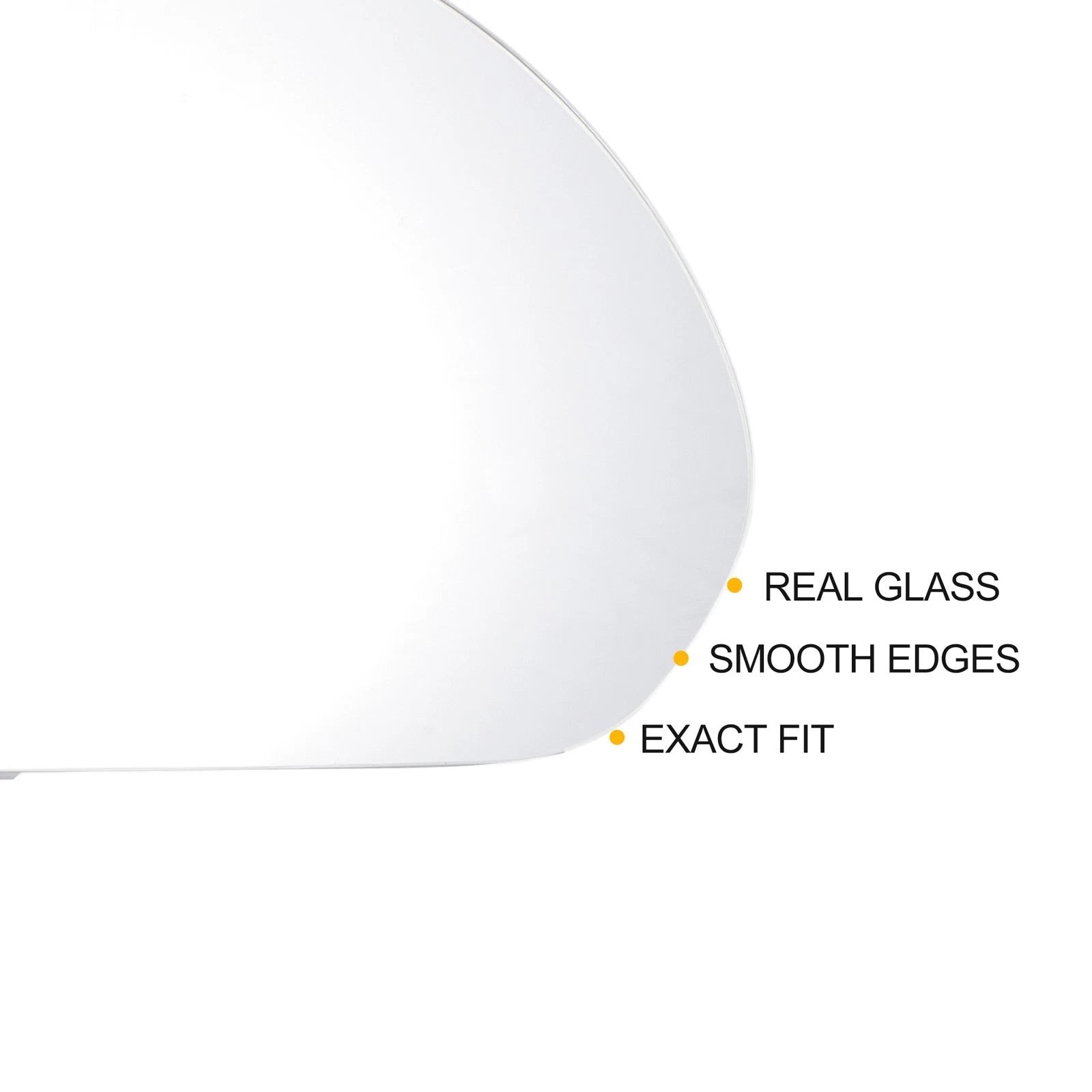 Right Side White Mirror Glass for Hyundai Elantra (2016–2018)