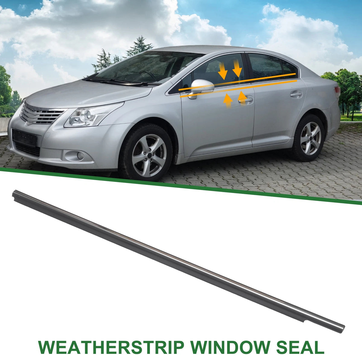 Rear Left Window Weatherstrip Seal Replacement for Toyota Camry (1997–2001)