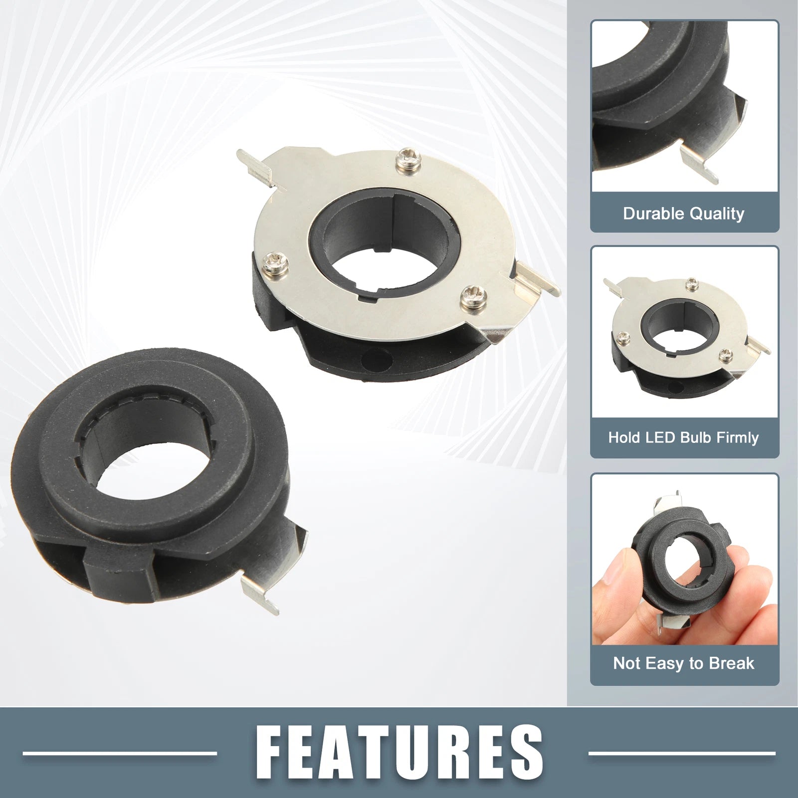 Headlight Bulb Holder Adapter Clip for BMW E60 ML450 (Pack of 2) (2005–2013)