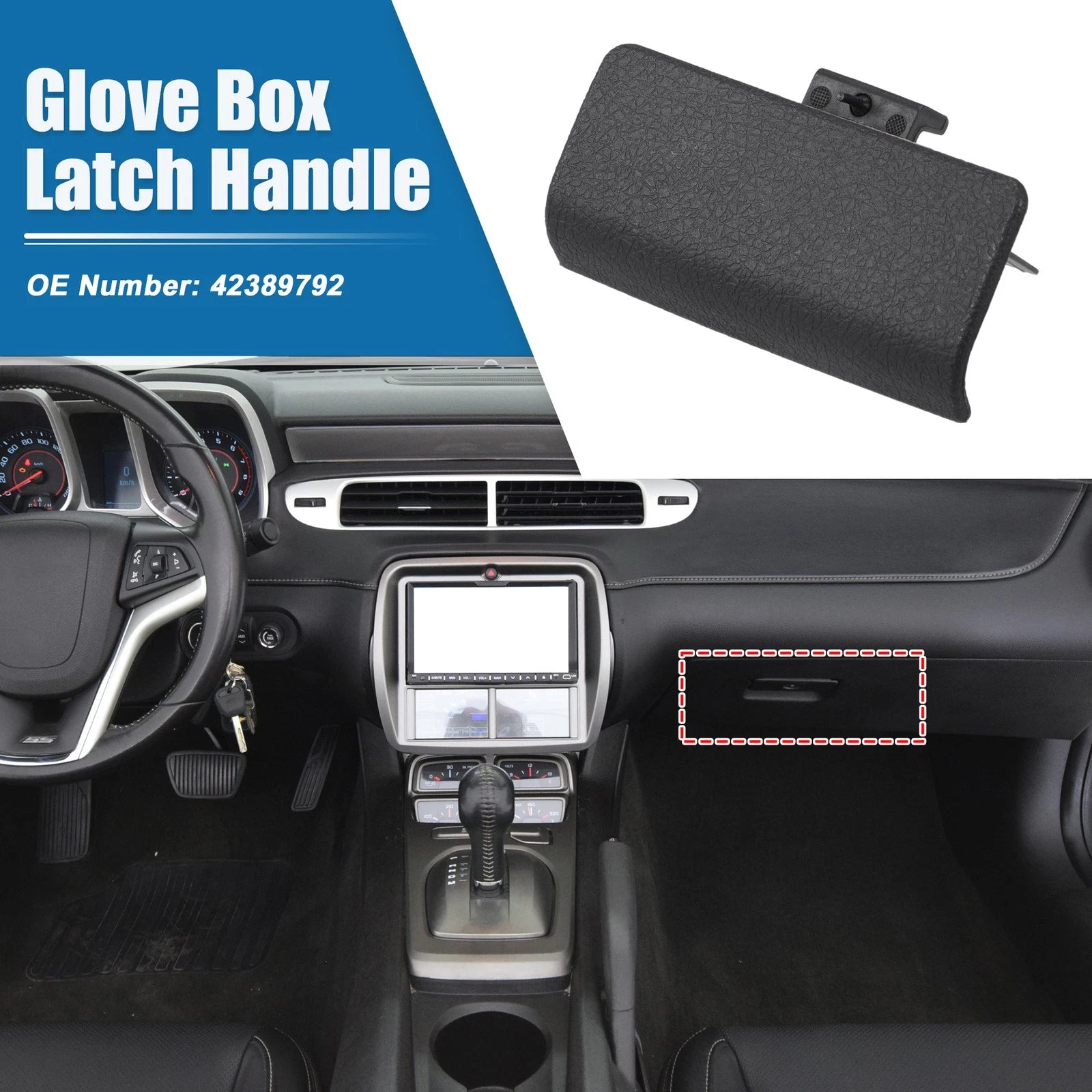 Glove Box Lid Latch Lock Handle Cover Replacement for Chevrolet Sonic (2012–2020)